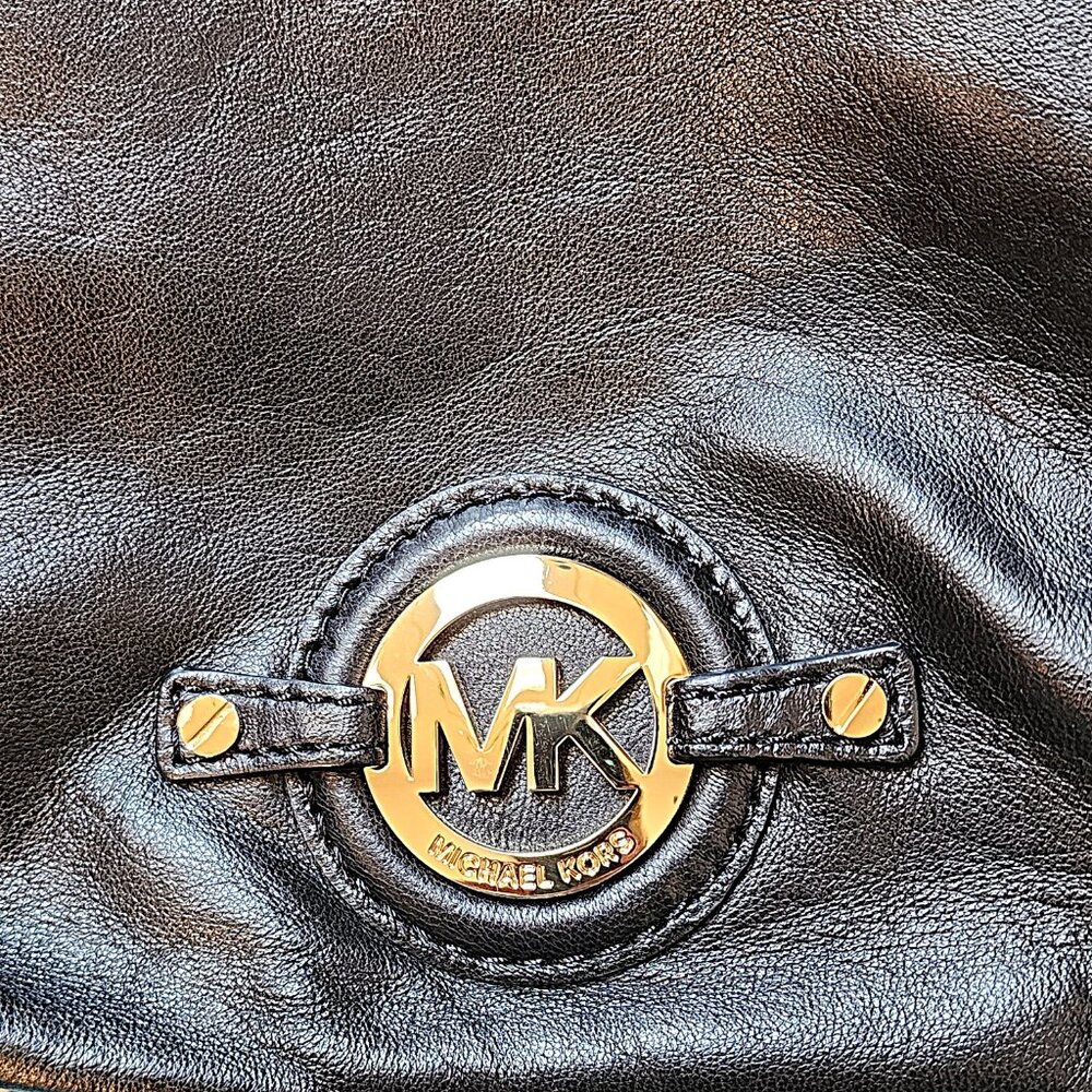 Michael Kors Black Leather Satchel with Cross Body Leather Strap - Picture 7 of 10
